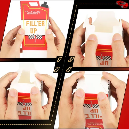 Miniatura 6 de Outus 24 piezas de dos decoraciones rápidas de cumpleaños, latas de combustible, cajas de palomitas de maíz, dulces de palomitas de maíz, contenedor