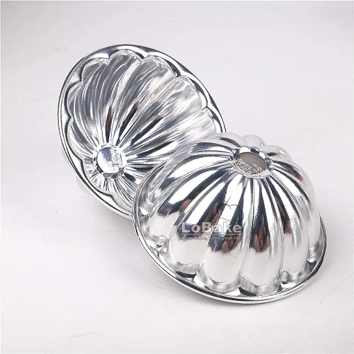 Miniatura 4 de LoBake Moldes ondulados de aluminio para tartas de flores y calabazas, 10 piezas, moldes para pudín de gelatina, moldes para magdalenas, R22.