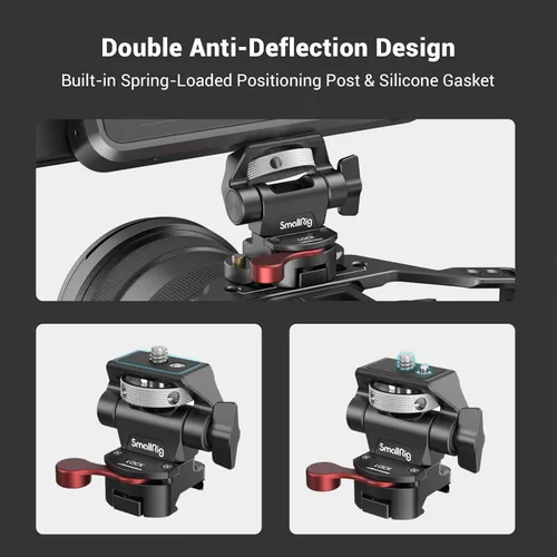 Miniatura 4 de SMALLRIG Soporte para monitor de campo con abrazadera NATO, soporte para monitor de cámara para monitor de 5 y 7 pulgadas, giratorio e inclinable