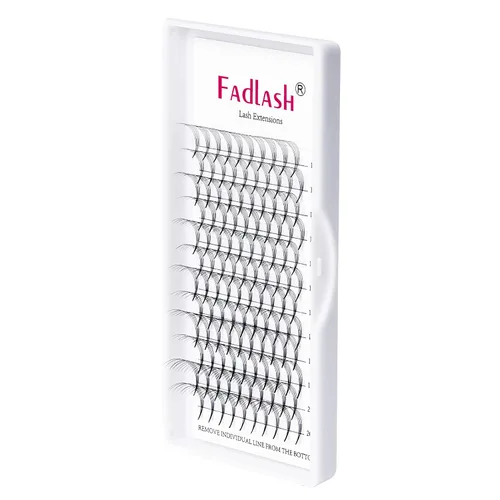 Miniatura 17 de Extensiones de pestañas postizas en abanico 10D Extensiones de pestañas postizas prefabricadas 0.05 0.07 de grosor Extensiones de pestañas postizas