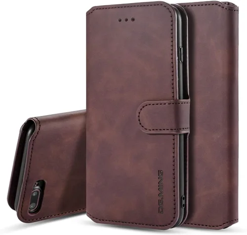 UEEBAI Funda de cuero PU para iPhone 6 6S, Vintage Retro Premium Wallet Flip Cover TPU Inner Shell [ranuras para tarjetas] [Cierre magnético]