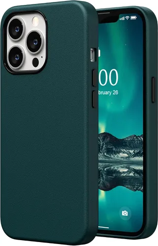 Miniatura 9 de SURPHY Compatible con iPhone 13 Pro, funda de piel sintética de alta calidad (con botones metálicos y forro de microfibra) para 13 Pro