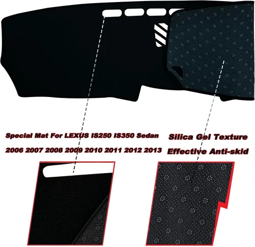 Miniatura 2 de Cubierta de Alfombrilla para Salpicadero Protección Interior del Tablero Compatible con Lexus IS250 IS350 Sedan 2006-2013 Cubierta Protectora