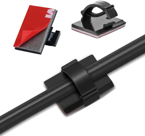 Miniatura 11 de Organizador de cables adhesivos, organizador de cables 3M, organizador de clips de alambre para escritorio, mesas de automóvil, PC, laptop, TV