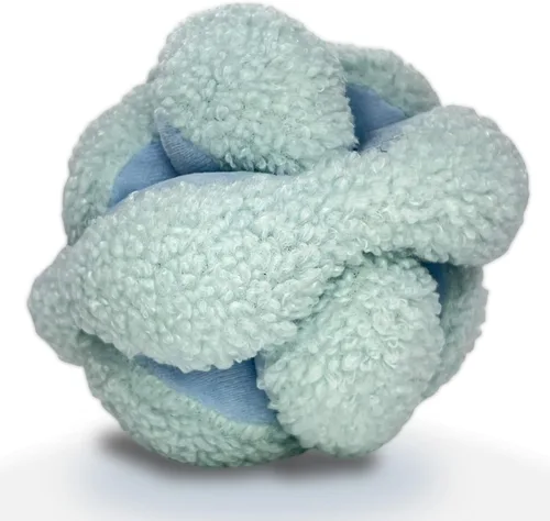Glory To Dog Blue Snuffle Knot - Juguete Interactivo para Perros, Pelota Rompecabezas de 4" con 8 Chilladores y Crujido – Juguete de Enriquecimiento