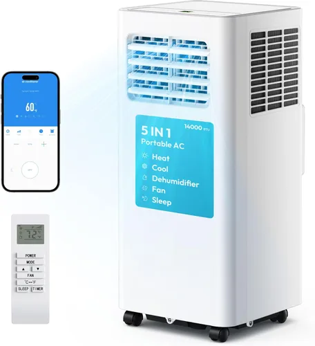 Miniatura 13 de EUHOMY Aire acondicionado portátil de 8000 Btu, 3 en 1, aire acondicionado portátil con modos de frío, seco, ventilador, aire acondicionado
