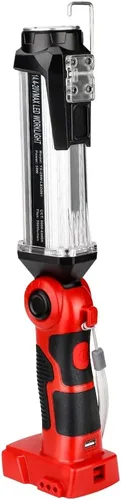 Luz de trabajo LED inalámbrica compatible con batería Milwaukee de 18V, Hiesuan linterna de camping portátil de 35W 2000LM para exteriores con