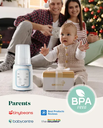 Miniatura 6 de Grownsy Calentador de biberones, calentador de leche rápido 8 en 1 para bebés con temporizador para leche materna o fórmula, control preciso de Azul