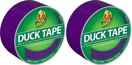 Miniatura 12 de Duck Tape - 283138 cinta adhesiva de color violeta, 1.88 pulgadas x 20 yardas cada rollo, 3 rollos Púrpura