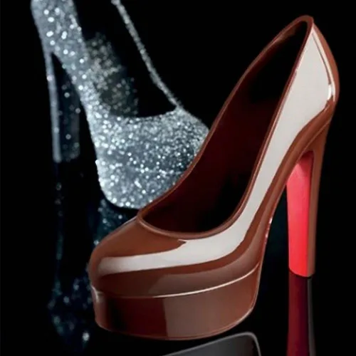 Miniatura 6 de Comkit - Molde para zapatos de tacón alto de plástico 3D de tamaño real para chocolate, fondant, caramelo, azúcar, boda, cumpleaños, decoración