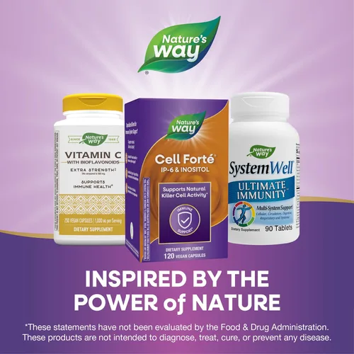 Miniatura 6 de Nature's Way Cell Forté IP-6 & Inositol Suplemento de apoyo inmunológico con calcio, fósforo y magnesio*, sin gluten, vegano, 120 cápsulas