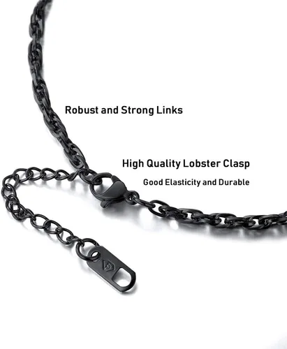 Miniatura 6 de PROSTEEL Collar de cruz de serpiente, colgante y cadena de acero inoxidable 316L, collar de cruz de amuleto para hombres y mujeres, ajustable de 22