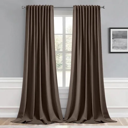 Miniatura 22 de MIULEE Cortinas opacas con pestaña trasera de 63 pulgadas de largo, juego de 2 paneles para sala de estar, dormitorio, privacidad, bolsillo