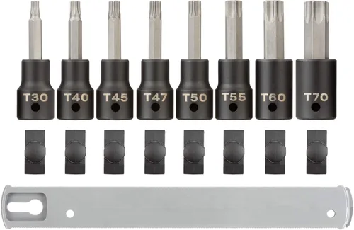 Miniatura 2 de TEKTON Juego de llaves de vaso de impacto Torx de 1/2 pulgada con riel, 8 piezas (T30-T70) SIB92102