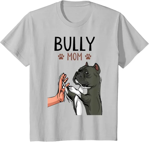Miniatura 32 de American Bully Mom Cute Dog Mama Camiseta divertida para mujer, Blanco, S