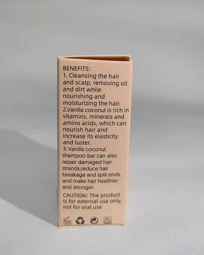 Miniatura 8 de Barra de champú de coco y vainilla, cuidado natural del cabello, suavidad sedosa y nutrición, fortalece el cabello y da volumen, sin parabenos