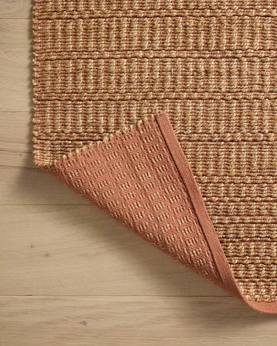 Miniatura 9 de Loloi Angela Rose Colton Collection CON-05 Natural/Clay 2'-0" x 3'-0", 0.38 pulgadas de altura, alfombra decorativa