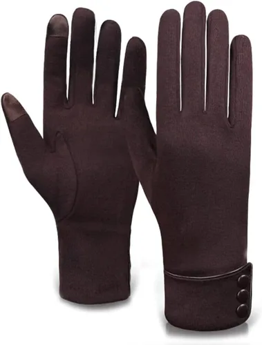 Miniatura 52 de Tomily - Guantes de forro polar para mujer con pantalla táctil