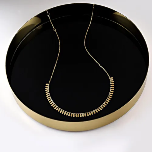 Miniatura 7 de Jewelry Atelier Colección de collares Cleopatra rellenos de oro Collar de cadena de Cleopatra con relleno de oro amarillo de 14 quilates para mujer