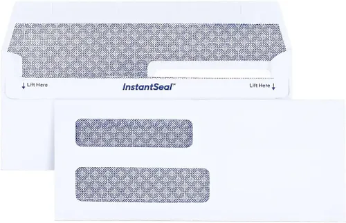 Staples 1775860 Reveal-N-Seal Seguridad Tintado Dbl Ventana #8 5/8 Sobres Blanco 500/Bx