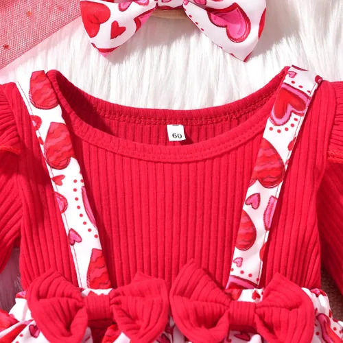 Miniatura 126 de Unutiylo Ropa de bebé recién nacida prematura con tirantes, traje de otoño e invierno, traje de manga larga con volantes