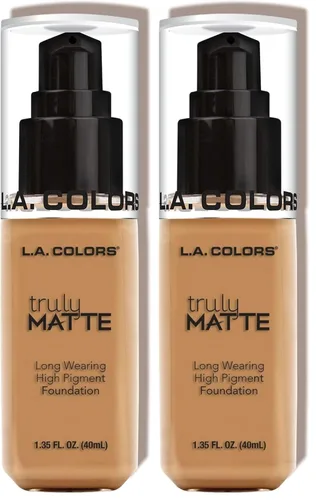 Miniatura 28 de L.A. Colors Base Mate Verdadera, Bronceado Profundo CLM361 (Paquete de 2)