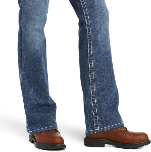 Miniatura 5 de Ariat FR DuraStretch Jeans entretejidos con corte de bota, jeans cómodos para mujer, Oceanside
