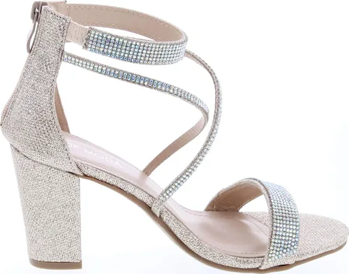 Miniatura 6 de TOP Moda - Sandalias de tacón alto con correa de tobillo y puntera abierta