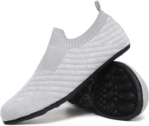 Miniatura 18 de QZKDM - Pantuflas ligeras antideslizantes para casa, para ponerse sin ayuda, para caminar descalzo, para ejercicio en casa y yoga, para hombres
