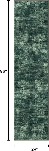 Miniatura 166 de IOHOUZE Alfombra abstracta lavable de 3 x 12 pies para pasillos, antideslizante para cocina, camino de entrada de lana sintética para interiores