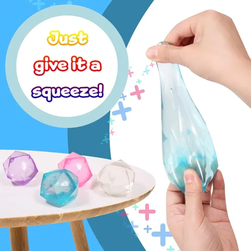 Miniatura 4 de 1 pieza Cubo Grande de Estrés de 2.45 Color Aleatorio Cubo Aplastable de Estrés de Hielo de Mampostería-Pelota de Azúcar de Malta