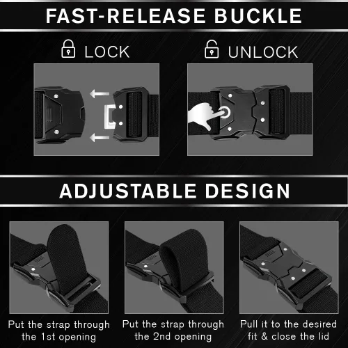 Miniatura 6 de TECEUM Tactical Belt – Heavy-Duty & Quick Release – Military, Work, Rigger, Duty & Utility Belt for Men