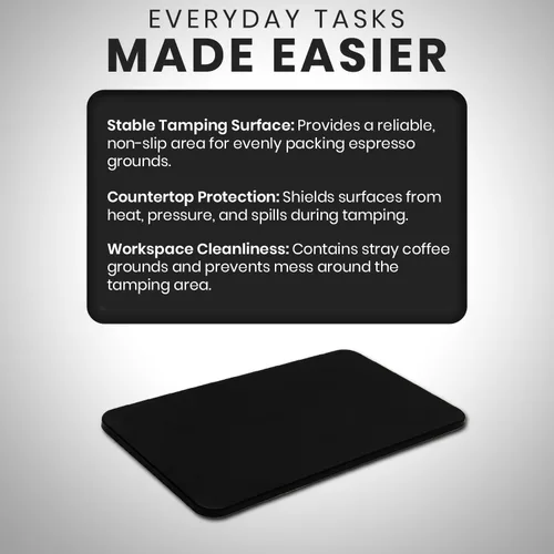 Miniatura 8 de Rattleware Alfombrilla de amortiguación color negro prémium de 8.75 x 3 pulgadas, goma antideslizante densa y duradera, protección de encimera