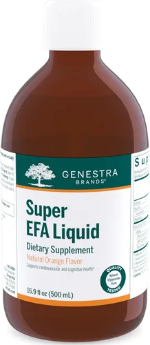 Miniatura 9 de Genestra Brands Super EFA Liquid Apoya la salud cardiovascular y el desarrollo del cerebro, los ojos y los nervios en los niños* 6.8 onzas