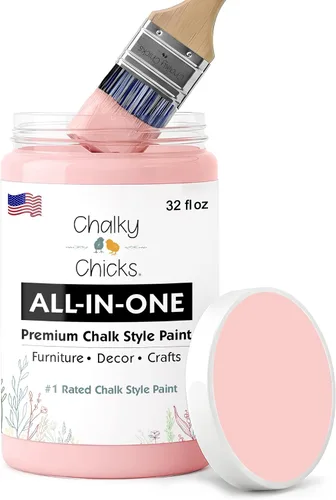 Miniatura 135 de Chalky Chicks - Pintura mate a la tiza, no requiere lijado, 4 onzas líquidas, color gris oscuro (Gun Metal Gray), para muebles, pintura sin Gris