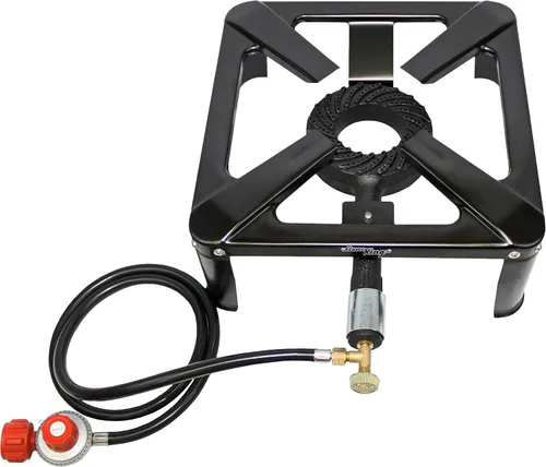 Miniatura 9 de Flame King Trabajo Pesado 120,000 BTU, 0-20 PSI, Freidora de Pavo Quemador Individual de Propano Bayou Cooker, Estufa Exterior para Elaboración