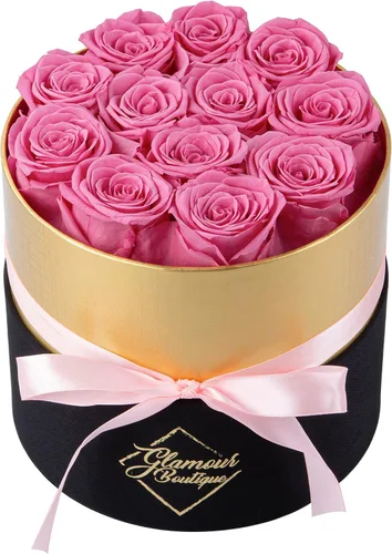 Miniatura 11 de GLAMOUR BOUTIQUE Rosas eternas preservadas en una caja, flores para siempre, rosa para siempre en una caja para esposa o ella, regalo de flores Azul