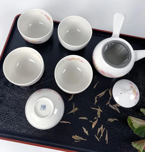 Miniatura 4 de JapanBargain 4126, bandejas de plástico lacado japonés, bandeja versátil para Bento, cena, té, mesa de café, otomana, TV y uso de mayordomo