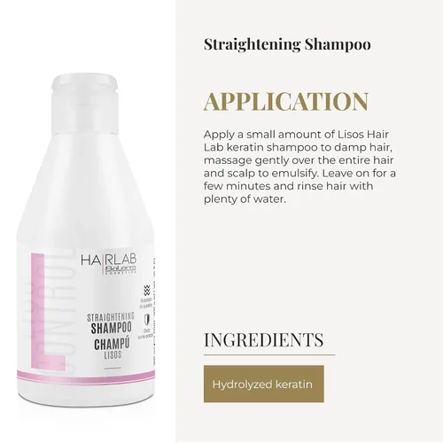 Miniatura 4 de SALERM - Champú de queratina - Lisos Hair Lab - 10.1 fl oz - Controla el encrespamiento del cabello - Suave y liso - Con protector térmico