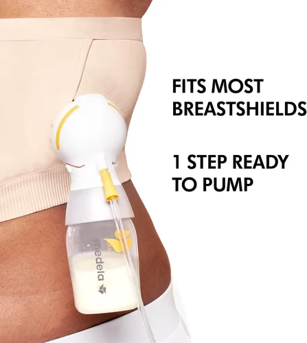 Miniatura 3 de Medela Bustier de bombeo manos libres Sujetador de bombeo fácil de expresar con elástico adaptable