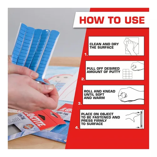 Miniatura 2 de Loctite 1865809 Fun-Tak Pestañas de montaje, 2 onzas, azul (paquete de 12)