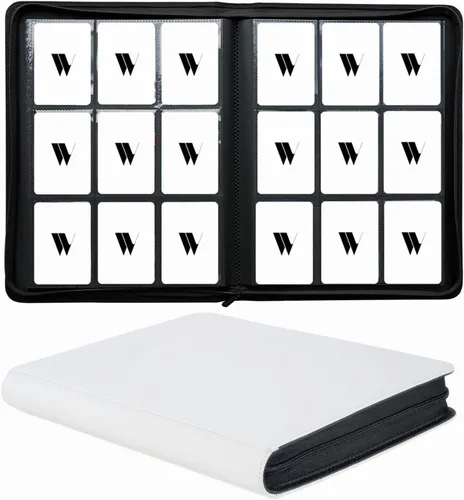 Miniatura 21 de Carpeta para tarjetas de 16 bolsillos, más de 1000 carpetas de tarjetas coleccionables con cremallera de alta calidad, álbum de bolsillo de doble