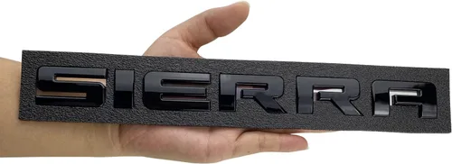1x Emblema Cromado Sierra COMPATIBLE CON GMC Puerta Trasera Portón Trasero PORTÓN ELEVADOR Insignia Letras Nombre 3D Realzado Adhesivo Fuerte