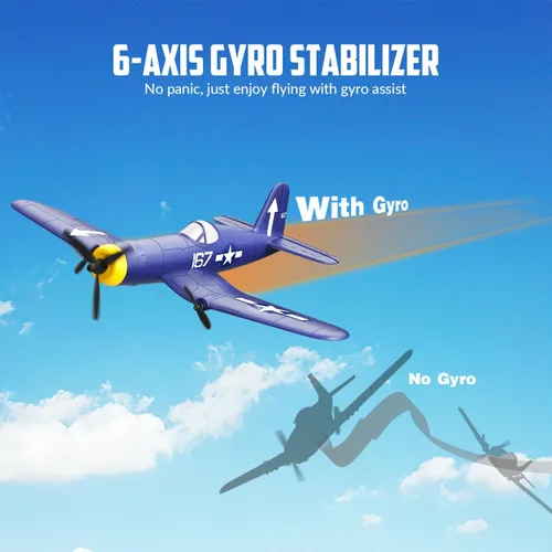 Miniatura 4 de Avión RC de 3 canales de la marca volantexrc, avión de control remoto de combate, juguetes de avión de combate, estabilizador de giro de 6 ejes