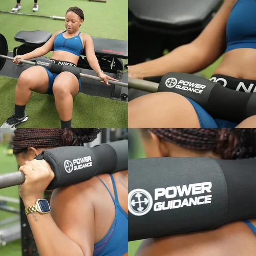 Miniatura 9 de POWER GUIDANCE Almohadilla para sentadillas – Almohadilla protectora para cuello y hombros Puntos antideslizantes para sentadillas, estocadas, Negro