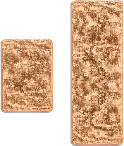 Miniatura 519 de Alfombra de baño pequeña de 12 x 18 pulgadas, lavable y absorbente, antideslizante, alfombra de baño de felpilla gruesa y suave para baño, ducha