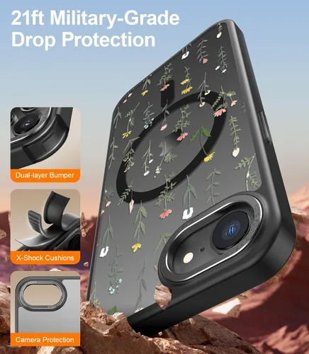 Miniatura 608 de Goodon para iPhone 15 Pro Max con protector de pantalla de privacidad, compatible con Magsafe, funda translúcida mate a prueba de golpes - Linda