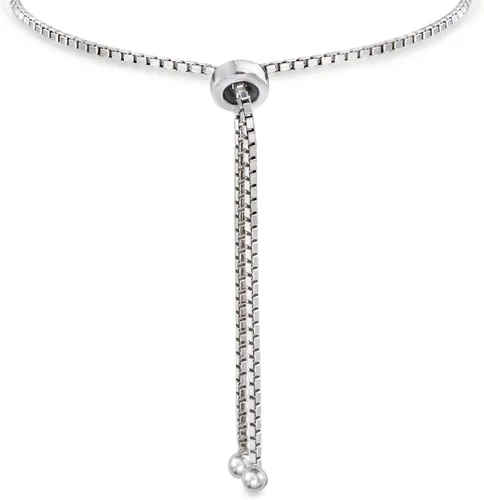 Miniatura 3 de Ross-Simons Pulsera Bolo de 400 quilates en plata de ley Circonita cúbica circonita
