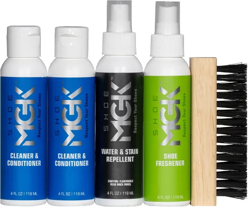 Miniatura 2 de Kit Completo MGK: Limpiador de Zapatos, Cuidado, Protección contra Agua y Manchas - Revitaliza, Protege y Refresca Tenis, Zapatos de Cuero y Zapatos
