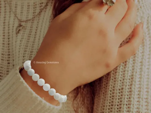 Miniatura 209 de Amazing Gemstone Pulsera de cristal para mujeres y hombres, pulsera de cristal curativo de protección, pulsera elástica con cuentas de piedras
